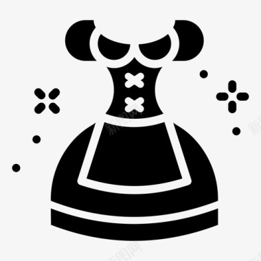 Dindl巴伐利亚连衣裙图标图标