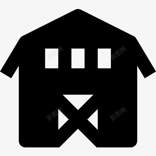 谷仓农场34填充图标svg_新图网 https://ixintu.com 农场34 填充 谷仓