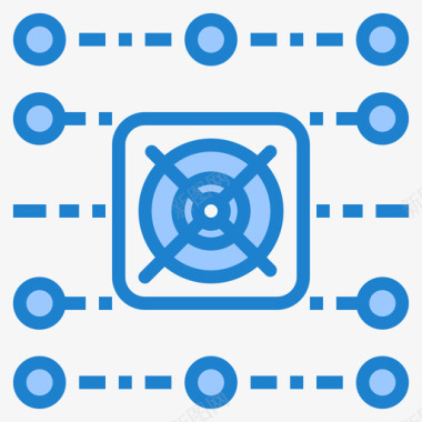 加密保险库网络安全31蓝色图标图标
