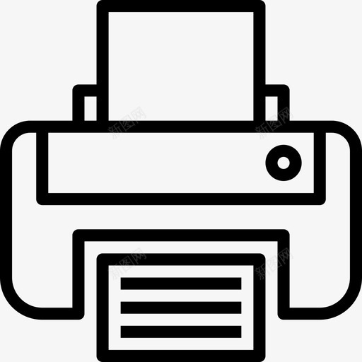打印机计算机配件线性图标svg_新图网 https://ixintu.com 打印机 线性 计算机配件