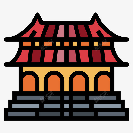 Landmark中国38线性颜色图标svg_新图网 https://ixintu.com Landmark 中国 线性 颜色