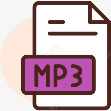 Mp3文件音乐118线性颜色图标图标