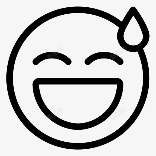 带着汗笑焦虑表情图标svg_新图网 https://ixintu.com plumoui1个表情符号 带着汗笑 焦虑 笑 表情