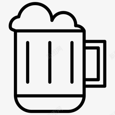 啤酒杯子食物图标图标