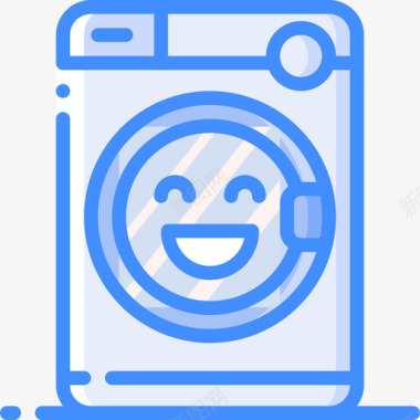洗衣机可爱的tech4蓝色图标图标