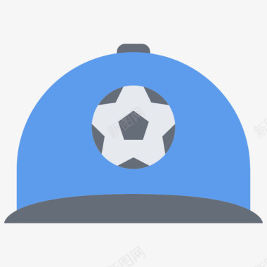足球帽68号扁平图标图标