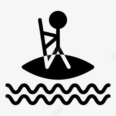 站立式划船立式划船划船图标图标