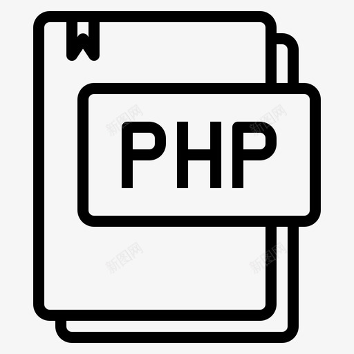 Php文件类型14线性图标svg_新图网 https://ixintu.com Php 文件类型14 线性