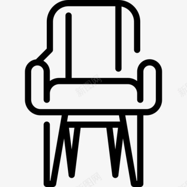 椅子家具和家用家具33直线型图标图标