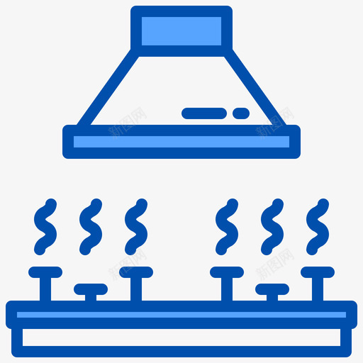 炉灶家用设备16蓝色图标svg_新图网 https://ixintu.com 家用 炉灶 蓝色 设备