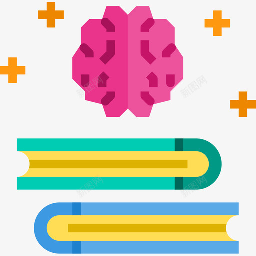 知识大脑概念3扁平图标svg_新图网 https://ixintu.com 大脑概念3 扁平 知识