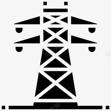 59号城市电力塔雕文图标图标