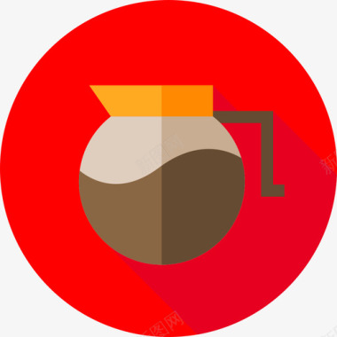 咖啡壶30号咖啡厅扁平图标图标