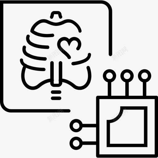 荧光透视数码医学图标svg_新图网 https://ixintu.com X线 人工智能 医学 数码 肋骨 荧光透视