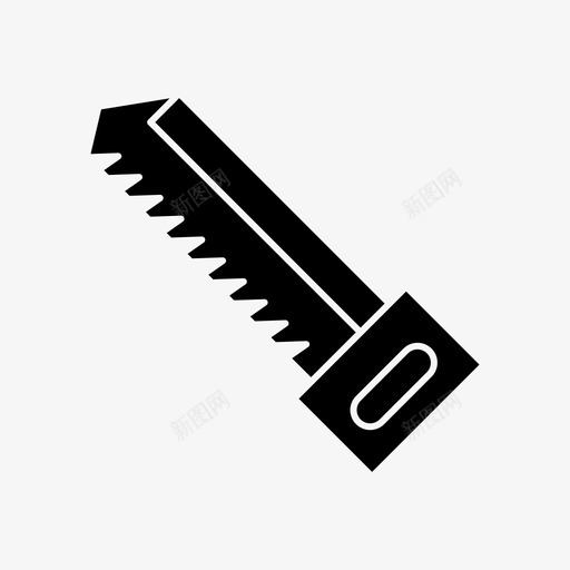 手锯锯木厂工具图标svg_新图网 https://ixintu.com 图标 字形 工具 手锯 锯木厂