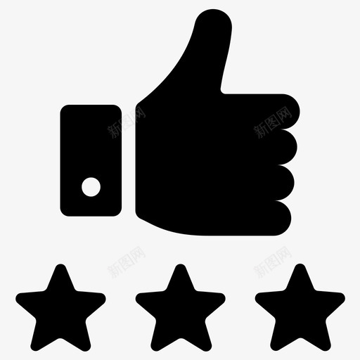 回顾很棒评分图标svg_新图网 https://ixintu.com 回顾 大拇指 很棒 满意度 评分