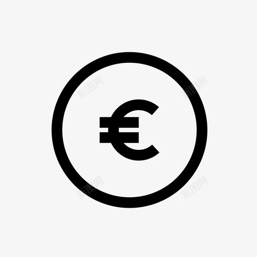 欧元金融111线性图标svg_新图网 https://ixintu.com 欧元 线性 金融