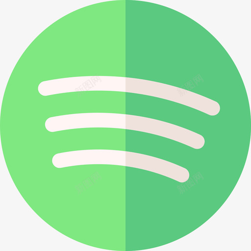 Spotify社交媒体111扁平图标svg_新图网 https://ixintu.com Spotify 扁平 社交媒体111