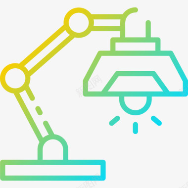 台灯电子12渐变图标图标