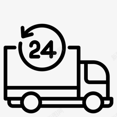 运输卡车145号交货直线式图标图标