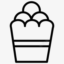 粗线条蛋糕蛋糕食物饭菜图标高清图片