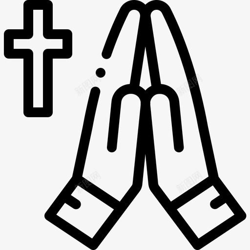 祈祷复活节第8天直系图标svg_新图网 https://ixintu.com 复活节第8天 直系 祈祷