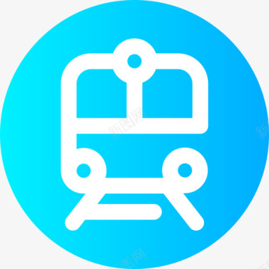 火车公共交通16环形图标图标