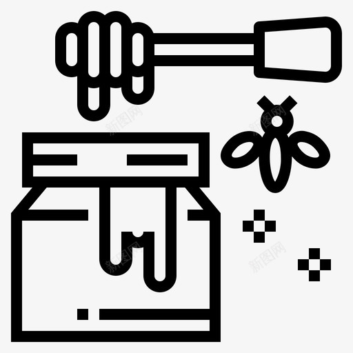 蜂蜜按摩和水疗线性图标svg_新图网 https://ixintu.com 按摩和水疗 线性 蜂蜜