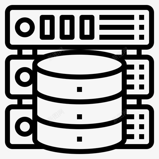 数据库存储接口98线性图标svg_新图网 https://ixintu.com 存储 接口 数据库 线性