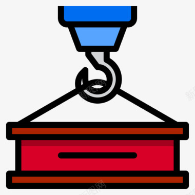 起重机结构165线性颜色图标图标