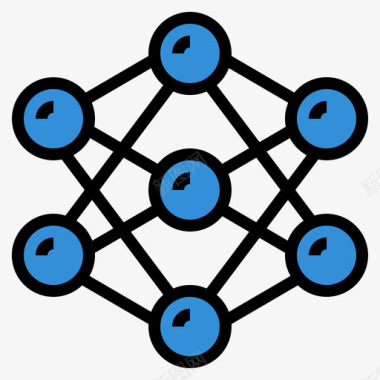 网络人工智能91线性颜色图标图标