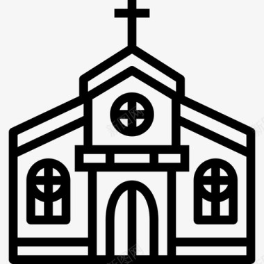 教堂复活节57直系图标图标