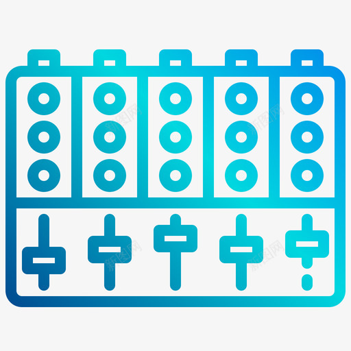 混音器摇滚乐2线性渐变图标svg_新图网 https://ixintu.com 摇滚乐2 混音器 线性渐变