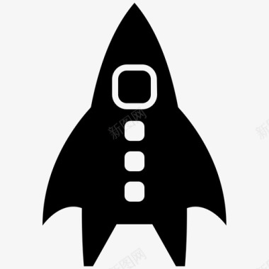 火箭飞船广告助推器图标图标