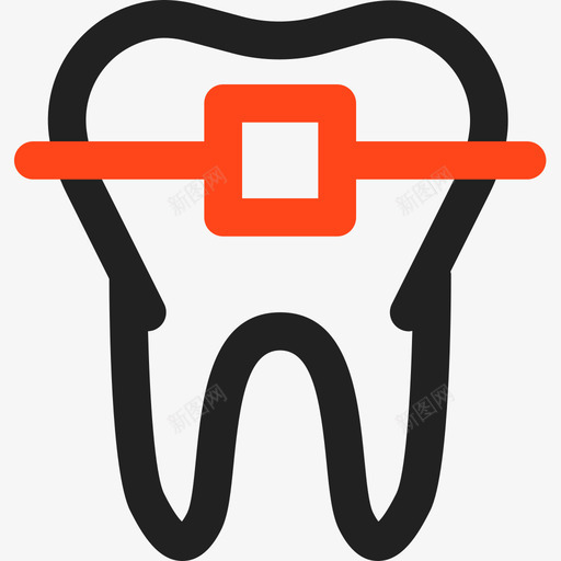 牙齿解剖学3双音图标svg_新图网 https://ixintu.com 双音 牙齿 解剖学
