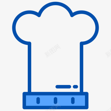 厨师烧烤34蓝色图标图标