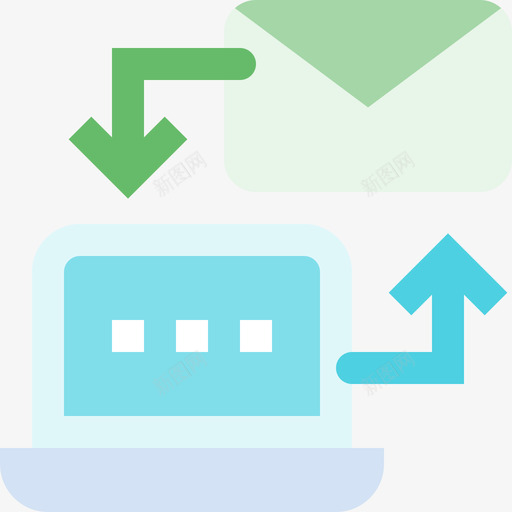 同步社交和交流2扁平图标svg_新图网 https://ixintu.com 交流 同步 扁平 社交