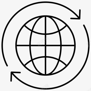 世界地球箭头商业全球图标图标