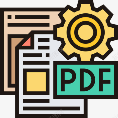Pdf文件和文档10线性颜色图标图标