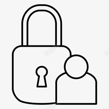 挂锁钥匙隐私图标图标