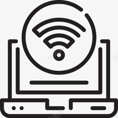 Wifi搜索引擎优化和web10线性图标图标
