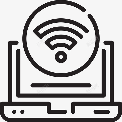 Wifi搜索引擎优化和web10线性图标svg_新图网 https://ixintu.com Wifi web 优化 搜索引擎 线性