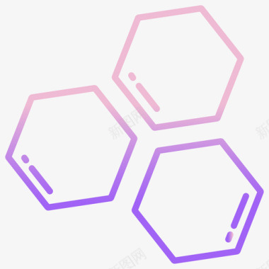 分子科学技术4轮廓梯度图标图标