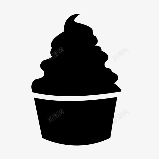 冰淇淋甜点冰淇淋杯图标svg_新图网 https://ixintu.com 冰淇淋 冰淇淋杯 夏日立体图标系列 甜点 雪糕筒