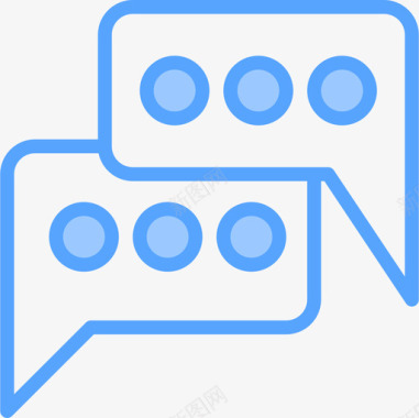 Chat营销团队3蓝色图标图标