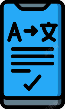 翻译教育291线性颜色图标图标