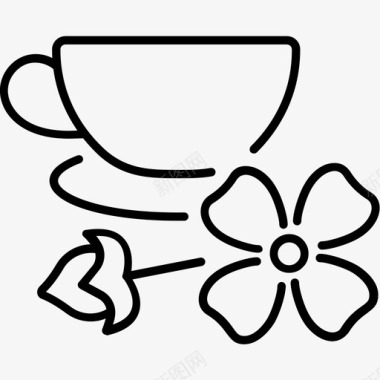 黄茶杯子饮料图标图标