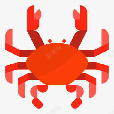 螃蟹日本67扁平图标图标