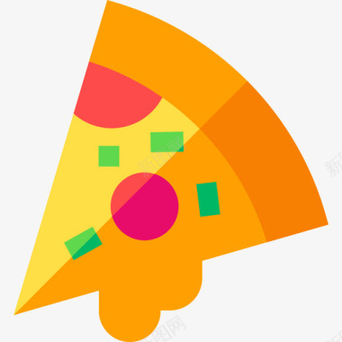 意大利披萨19扁平图标图标