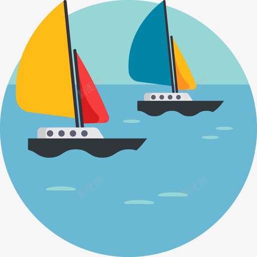 帆船赛景观56平坦图标svg_新图网 https://ixintu.com 帆船 平坦 景观
